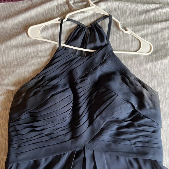 Navy blue floor length bridesmaids dress - Picture 5 of 8